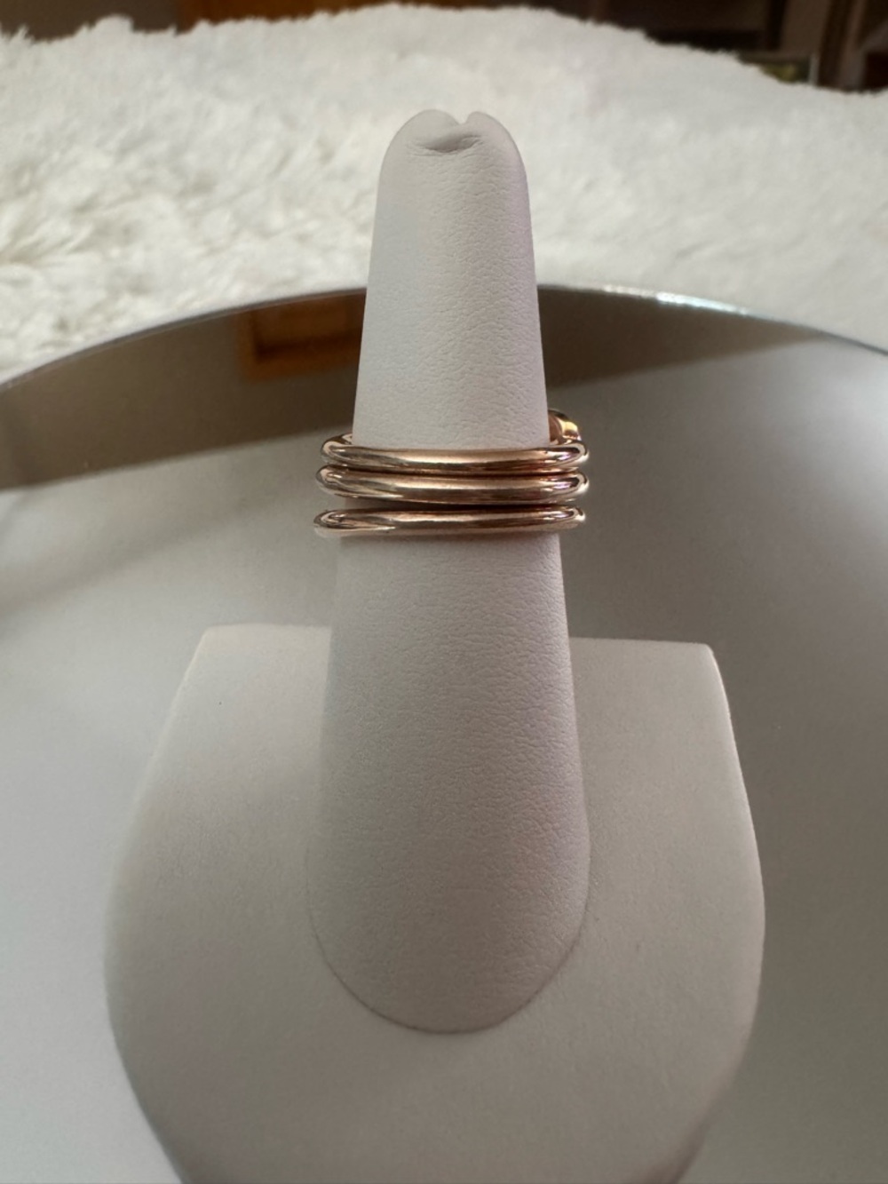 Coach Rose Gold Tone Stackable Rings and Bangle Set - Picture 7 of 8